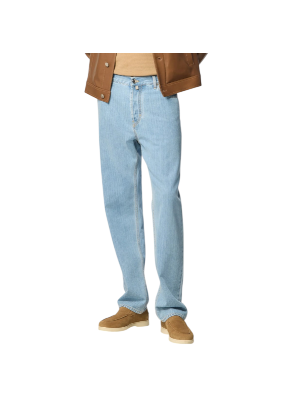 Jeans Sean rayé denim délavé jacron poils gris Jacob Cohen homme JUM_QM030030T857AB1300D boutique Strasbourg vêtement mode luxe