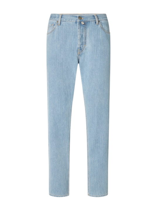Jeans Sean rayé denim délavé jacron poils gris Jacob Cohen homme JUM_QM030030T857AB1300D boutique Strasbourg vêtement mode luxe