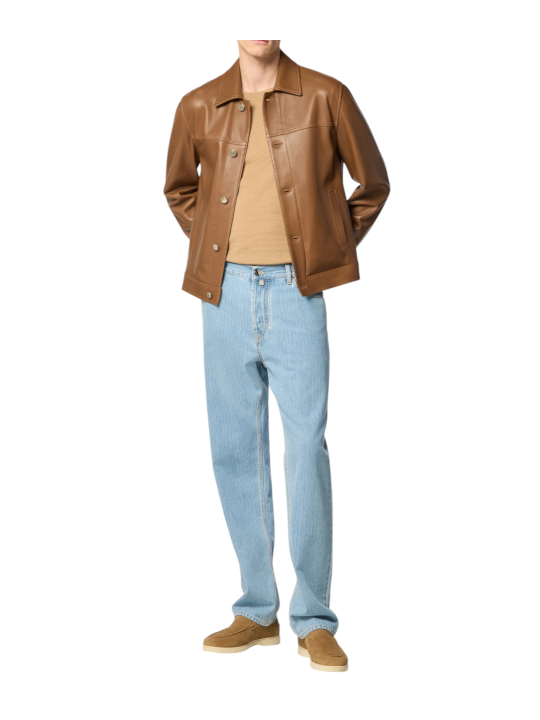 Jeans Sean rayé denim délavé jacron poils gris Jacob Cohen homme JUM_QM030030T857AB1300D boutique Strasbourg vêtement mode luxe