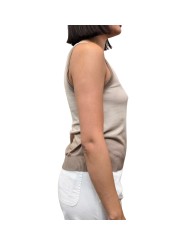 DEBARDEUR TIE & DIE PECAN SABLE W262304 113 AROVESCIO FEMME Strasbourg boutique côté
