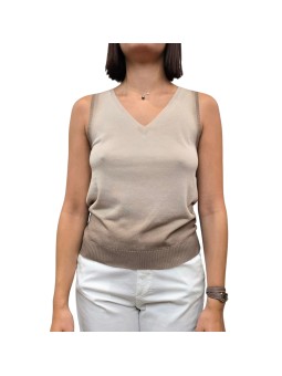 DEBARDEUR TIE & DIE PECAN SABLE W262304 113 AROVESCIO FEMME Strasbourg boutique avant