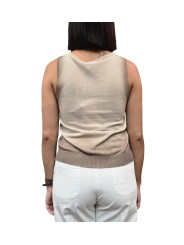 DEBARDEUR TIE & DIE PECAN SABLE W262304 113 AROVESCIO FEMME Strasbourg boutique dos