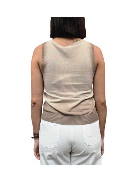 DEBARDEUR TIE & DIE PECAN SABLE W262304 113 AROVESCIO FEMME Strasbourg boutique dos