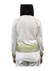 PULL MANCHES LONGUES COURT TIE OLIVE BLANC W262204 451 AROVESCIO FEMME Strasbourg maille boutique dos