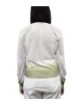 PULL MANCHES LONGUES COURT TIE OLIVE BLANC W262204 451 AROVESCIO FEMME Strasbourg maille boutique dos