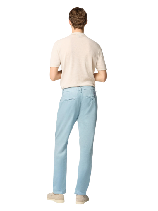 Chino Gray lin coton stretch bleu ciel Jacob Cohen pantalon homme S4269 TR X97 boutique Strasbourg mode vêtement shop back