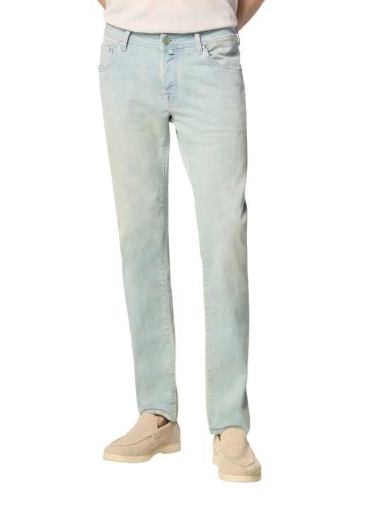 JEANS NICK DENIM BLANCHI JACRON BOUTON MENTHE S2851 V2 300D JACOB COHEN HOMME face