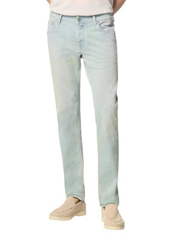 JEANS NICK DENIM BLANCHI JACRON BOUTON MENTHE S2851 V2 300D JACOB COHEN HOMME face