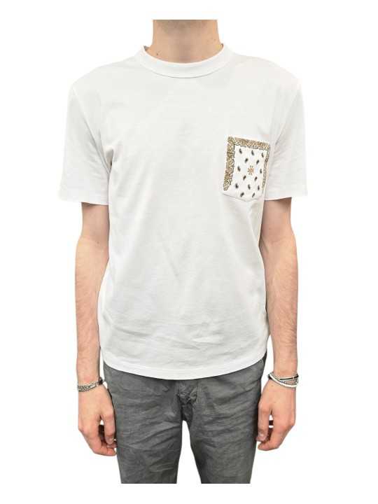 TSHIRT POCHE BANDANA BEIGE M4530 L1 A00 JACOB COHEN HOMME STRASBOURG face