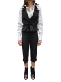 GILET TAILLEUR noir GABARDINE CEINTURE GL00561E2 ELISABETTA FRANCHI femme boutique Strasbourg vêtement shop dvt