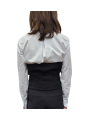 GILET TAILLEUR noir GABARDINE CEINTURE GL00561E2 ELISABETTA FRANCHI femme boutique Strasbourg vêtement shop dos