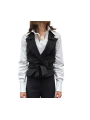 GILET TAILLEUR noir GABARDINE CEINTURE GL00561E2 ELISABETTA FRANCHI femme boutique Strasbourg vêtement shop front