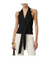 GILET TAILLEUR noir GABARDINE CEINTURE GL00561E2 ELISABETTA FRANCHI femme boutique Strasbourg vêtement shop