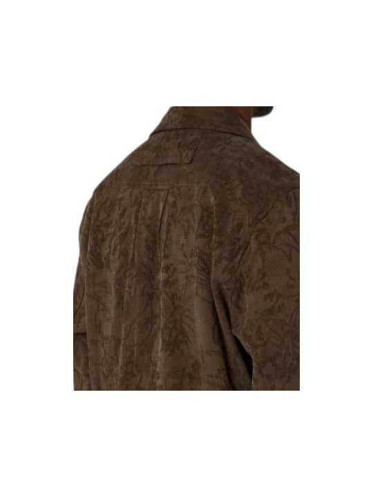 Sur Chemise marron texturée floral Paul Smith Homme M2R 908Z W22820 66 boutique Strasbourg vêtement mode shop dos