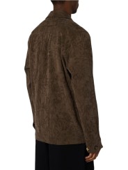 Sur Chemise marron texturée floral Paul Smith Homme M2R 908Z W22820 66 boutique Strasbourg vêtement mode shop back