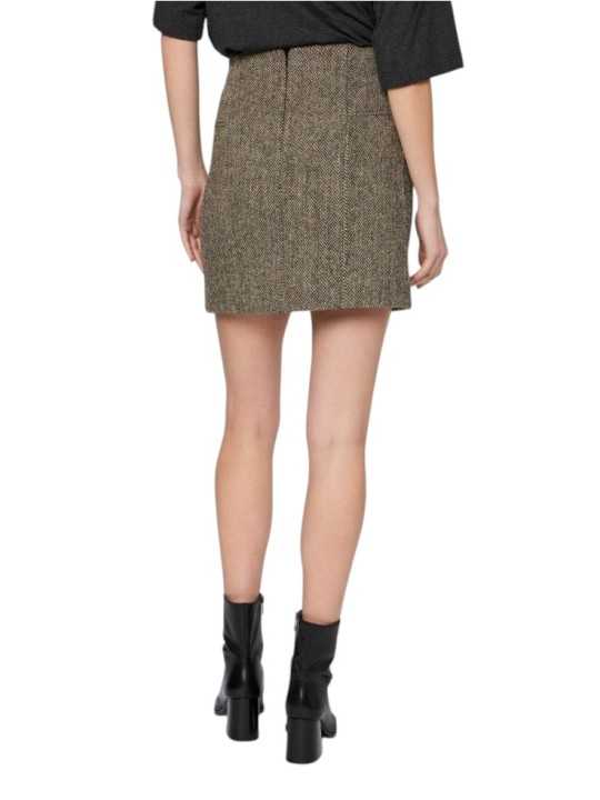 Jupe courte Harris tweed chevron brun écru Paul Smith Femme W1R 322S W03205 61 boutique vêtement mode store shop Strasbourg 2