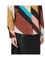Chemise swirl large jaune camel lyocell Paul Smith Femme W1R 335B W11332 92 boutique Strasbourg vêtement mode shop zoom