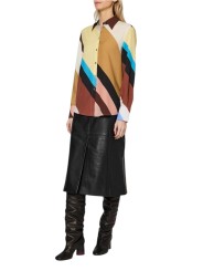 Chemise swirl large jaune camel lyocell Paul Smith Femme W1R 335B W11332 92 boutique Strasbourg vêtement mode shop look