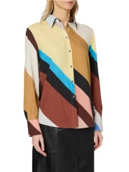 Chemise swirl large jaune camel lyocell Paul Smith Femme W1R 335B W11332 92 boutique Strasbourg vêtement mode shop front
