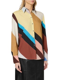 Chemise swirl large jaune camel lyocell Paul Smith Femme W1R 335B W11332 92 boutique Strasbourg vêtement mode shop front