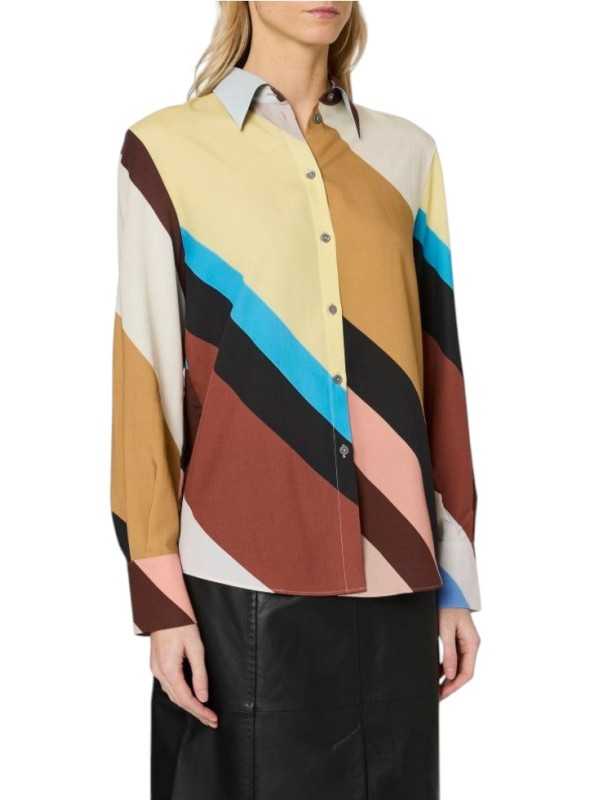 Chemise swirl large jaune camel lyocell Paul Smith Femme W1R 335B W11332 92 boutique Strasbourg vêtement mode shop front