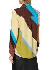 Chemise swirl large jaune camel lyocell Paul Smith Femme W1R 335B W11332 92 boutique Strasbourg vêtement mode shop back