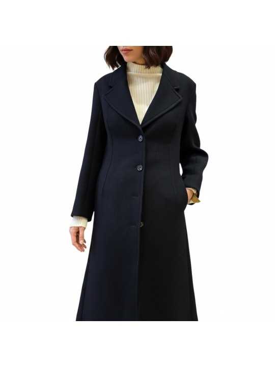 Manteau navy 4 boutons pinces drap de laine Paul Smith Femme W1R 376C W11306 49 boutique Strasbourg vêtement mode shop store z
