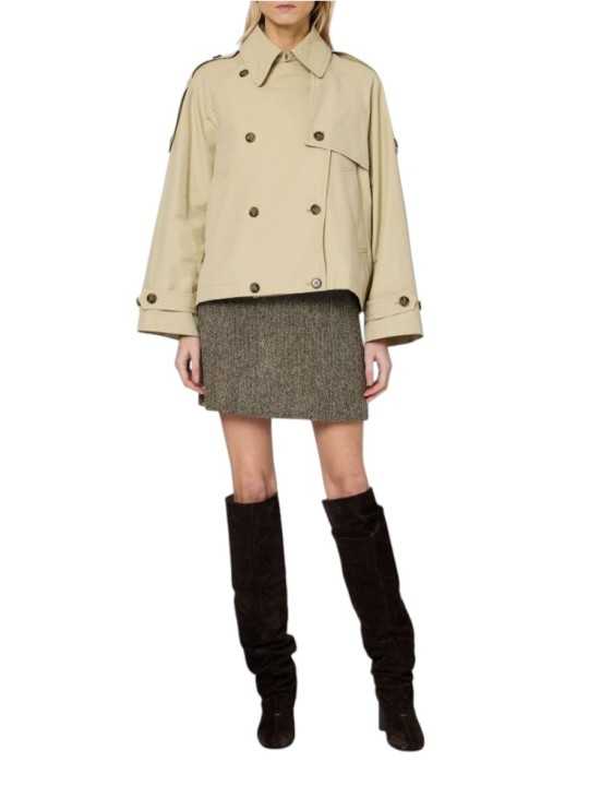 TRENCH COURT SABLE LIEN BAS DOUBLE LAINE TARTAN W1R 379C W11255 60 PAUL SMITH FEMME look
