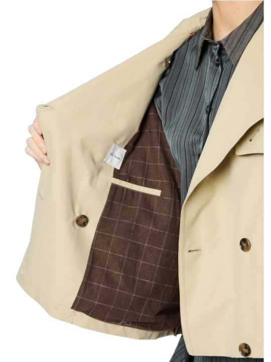 TRENCH COURT SABLE LIEN BAS DOUBLE LAINE TARTAN W1R 379C W11255 60 PAUL SMITH FEMME doublure