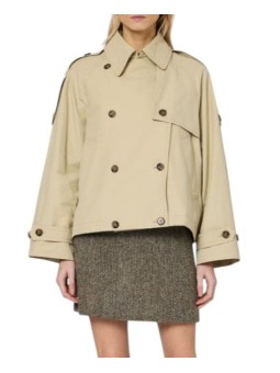 Trench court sable lien bas doublé laine tartan Paul Smith Femme W1R 379C W11255 60 boutique Strasbourg face