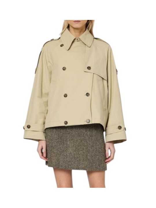 Trench court sable lien bas doublé laine tartan Paul Smith Femme W1R 379C W11255 60 boutique Strasbourg face