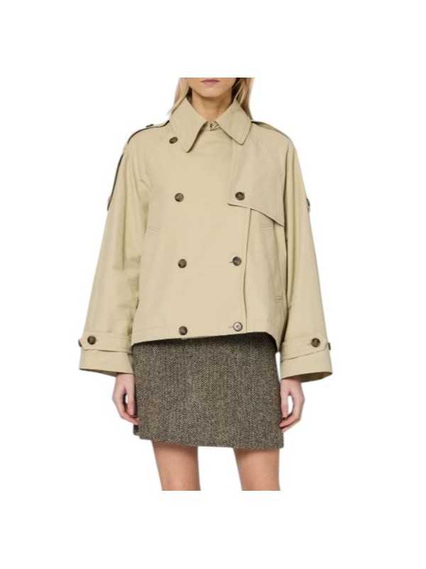 Trench court sable lien bas doublé laine tartan Paul Smith Femme W1R 379C W11255 60 boutique Strasbourg face