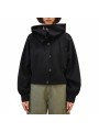BLOUSON COURT BORD MAILLE COL CAPUCHE NOIR W1R 469J W00110 79 PAUL SMITH FEMME face fermé