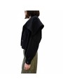 BLOUSON COURT BORD MAILLE COL CAPUCHE NOIR W1R 469J W00110 79 PAUL SMITH FEMME profil ouvert