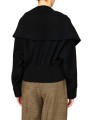 BLOUSON COURT BORD MAILLE COL CAPUCHE NOIR W1R 469J W00110 79 PAUL SMITH FEMME dos