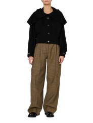 BLOUSON COURT BORD MAILLE COL CAPUCHE NOIR W1R 469J W00110 79 PAUL SMITH FEMME look