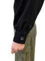 BLOUSON COURT BORD MAILLE COL CAPUCHE NOIR W1R 469J W00110 79 PAUL SMITH FEMME détail