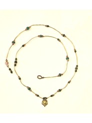 COLLIER GOLDIE CHARM VINTAGE ANTIQUE 18CT GOLV MULTI SHARING jewelery Strasbourg
