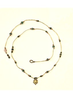 COLLIER GOLDIE CHARM VINTAGE ANTIQUE 18CT GOLV MULTI SHARING jewelery Strasbourg