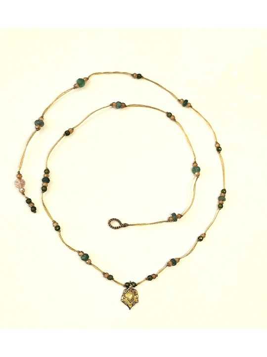 COLLIER GOLDIE CHARM VINTAGE ANTIQUE 18CT GOLV MULTI SHARING jewelery Strasbourg