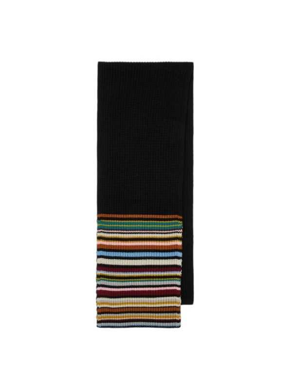 Echarpe bayadère laine 30 x170 cm Paul Smith Femme W1A 251F T812 92 boutique Strasbourg accessoire mode shop france store front