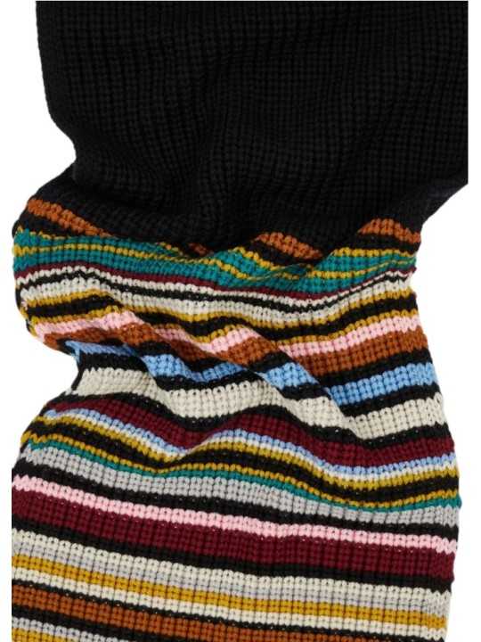 Echarpe bayadère laine 30 x170 cm Paul Smith Femme W1A 251F T812 92 boutique Strasbourg accessoire mode shop france store zoom