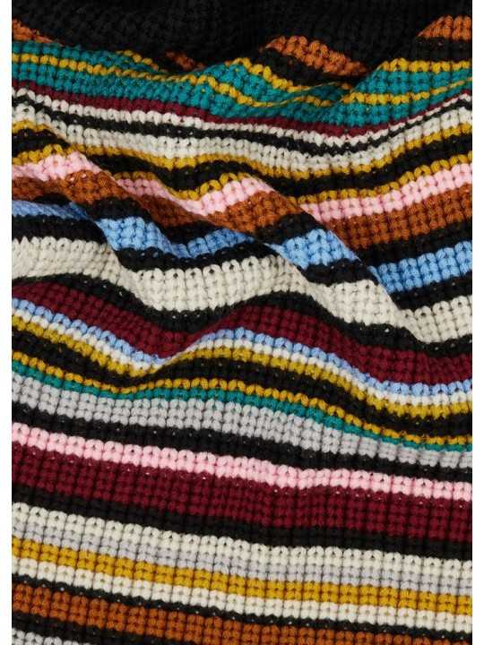 Echarpe bayadère laine 30 x170 cm Paul Smith Femme W1A 251F T812 92 boutique Strasbourg accessoire mode shop france store vue