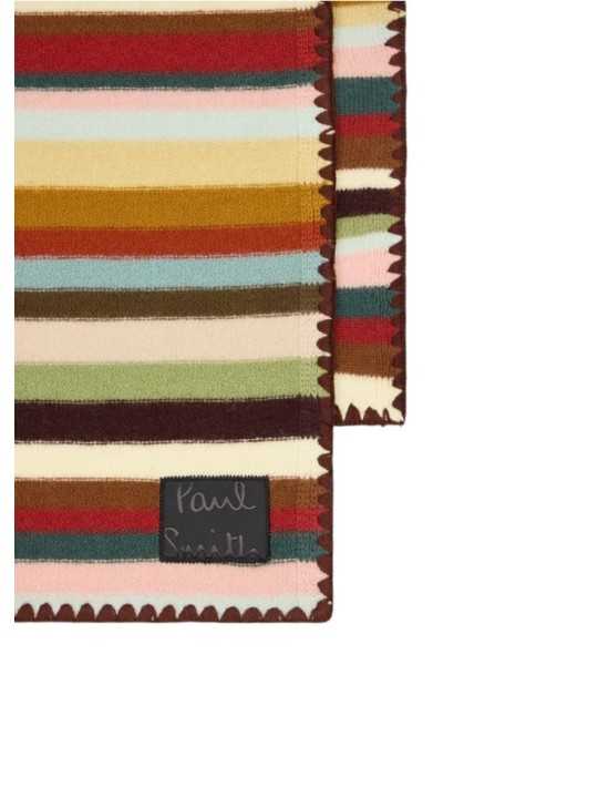 Echarpe baya large camel surpiqué côté Paul Smith Femme W1A 251GN W324 92 boutique Strasbourg accessoire mode shop zoom