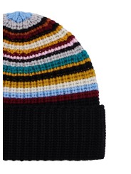 Bonnet bayadère laine Paul Smith Femme homme W1A 480F T812 92 boutique Strasbourg accessoire mode shop détail