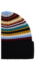 Bonnet bayadère laine Paul Smith Femme homme W1A 480F T812 92 boutique Strasbourg accessoire mode shop vue