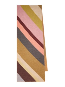 Echarpe swirl rose choco laine cachemire 35x185cm Paul Smith Femme W1A 250P W248 90 boutique Strasbourg mode accessoire shop a
