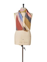 Echarpe swirl rose choco laine cachemire 35x185cm Paul Smith Femme W1A 250P W248 90 boutique Strasbourg mode accessoire shop v