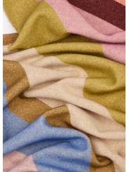 Echarpe swirl rose choco laine cachemire 35x185cm Paul Smith Femme W1A 250P W248 90 boutique Strasbourg mode accessoire shop p