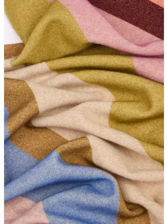 Echarpe swirl rose choco laine cachemire 35x185cm Paul Smith Femme W1A 250P W248 90 boutique Strasbourg mode accessoire shop p